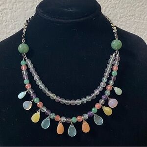 NWOT handcrafted necklace with semiprecious stones